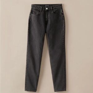 Stevie High-Waisted Tapered Jean in Black